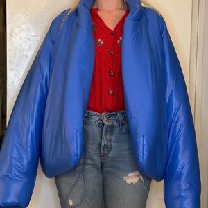 YEEZY Kanye YZY X Gap Round Blue Jacket Size Large